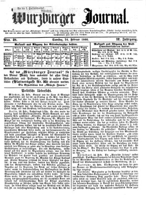 Würzburger Journal Samstag 24. Februar 1866