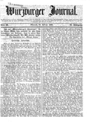 Würzburger Journal Mittwoch 28. Februar 1866