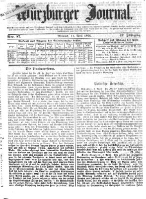 Würzburger Journal Mittwoch 11. April 1866