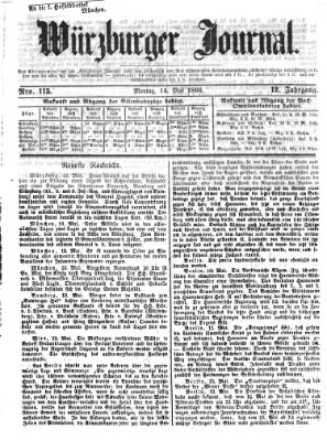 Würzburger Journal Montag 14. Mai 1866