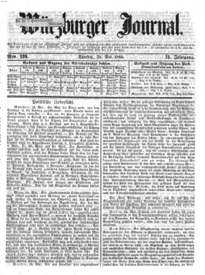 Würzburger Journal Samstag 26. Mai 1866