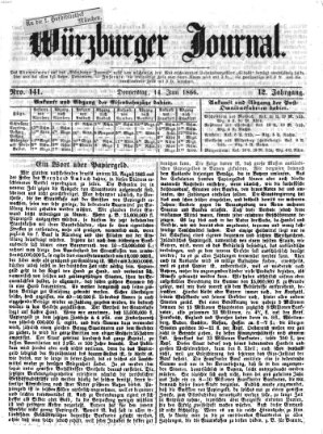 Würzburger Journal Donnerstag 14. Juni 1866