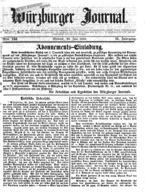 Würzburger Journal Mittwoch 20. Juni 1866