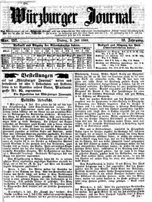 Würzburger Journal Dienstag 3. Juli 1866