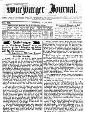 Würzburger Journal Donnerstag 5. Juli 1866