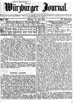 Würzburger Journal Samstag 14. Juli 1866