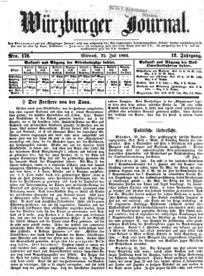 Würzburger Journal Mittwoch 25. Juli 1866