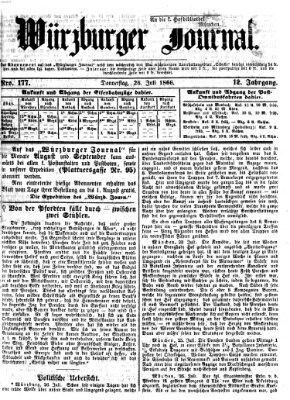 Würzburger Journal Donnerstag 26. Juli 1866