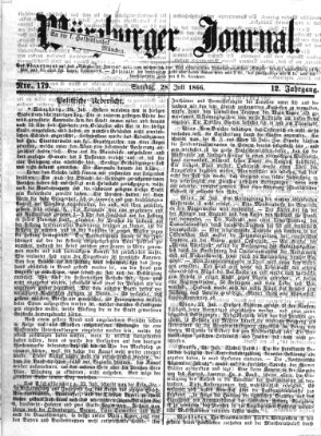 Würzburger Journal Samstag 28. Juli 1866