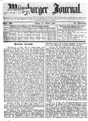 Würzburger Journal Freitag 17. August 1866