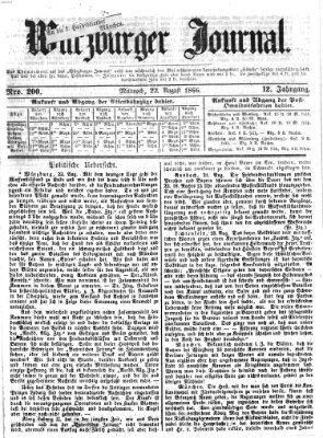 Würzburger Journal Mittwoch 22. August 1866