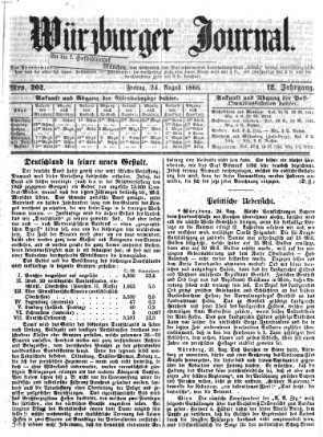 Würzburger Journal Freitag 24. August 1866