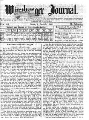 Würzburger Journal Dienstag 4. September 1866