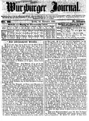 Würzburger Journal Freitag 28. September 1866