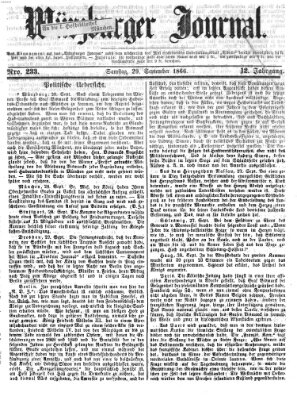 Würzburger Journal Samstag 29. September 1866