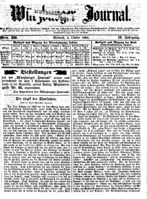 Würzburger Journal Mittwoch 3. Oktober 1866