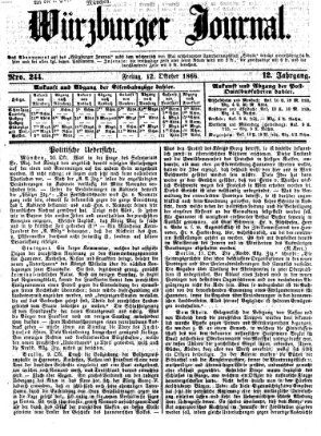 Würzburger Journal Freitag 12. Oktober 1866