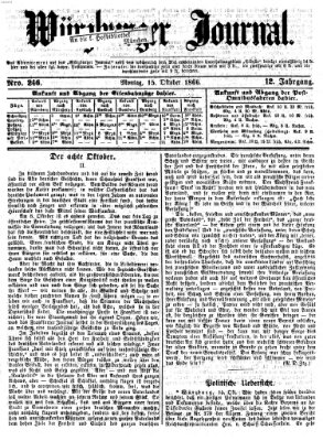 Würzburger Journal Montag 15. Oktober 1866