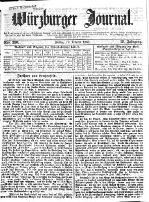 Würzburger Journal Freitag 19. Oktober 1866