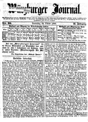 Würzburger Journal Donnerstag 25. Oktober 1866