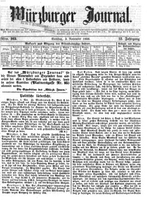 Würzburger Journal Samstag 3. November 1866