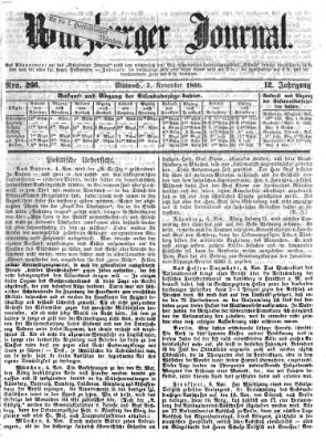 Würzburger Journal Mittwoch 7. November 1866