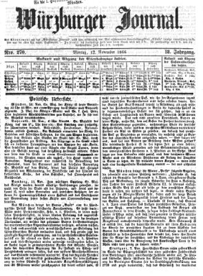 Würzburger Journal Montag 12. November 1866