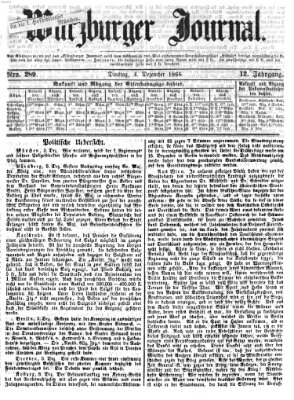 Würzburger Journal Dienstag 4. Dezember 1866