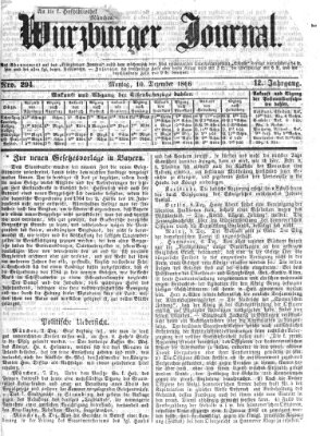 Würzburger Journal Montag 10. Dezember 1866