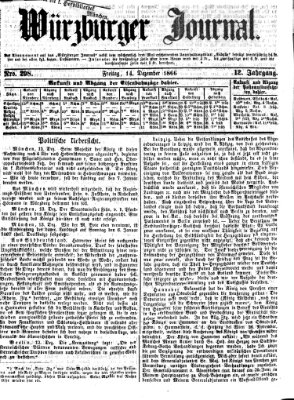 Würzburger Journal Freitag 14. Dezember 1866