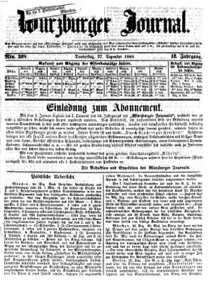 Würzburger Journal Donnerstag 27. Dezember 1866