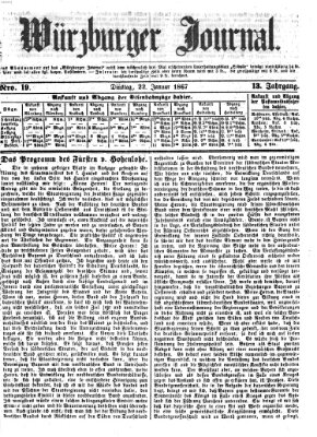 Würzburger Journal Dienstag 22. Januar 1867