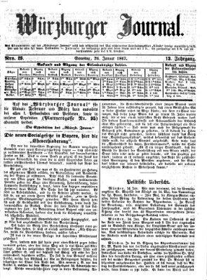 Würzburger Journal Samstag 26. Januar 1867