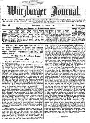 Würzburger Journal Donnerstag 31. Januar 1867