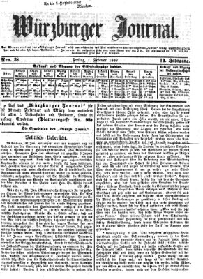 Würzburger Journal Freitag 1. Februar 1867