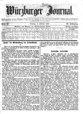 Würzburger Journal Dienstag 5. Februar 1867