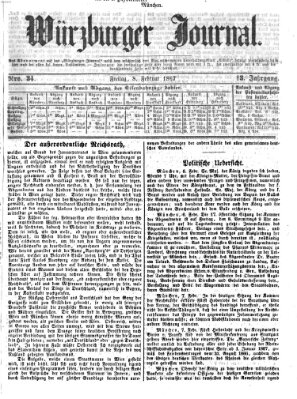 Würzburger Journal Freitag 8. Februar 1867
