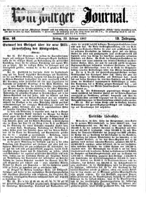 Würzburger Journal Freitag 22. Februar 1867