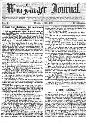 Würzburger Journal Montag 4. März 1867