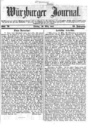 Würzburger Journal Dienstag 26. März 1867