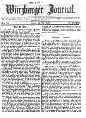 Würzburger Journal Freitag 29. März 1867