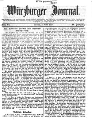 Würzburger Journal Montag 8. April 1867