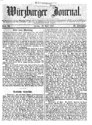 Würzburger Journal Freitag 19. April 1867