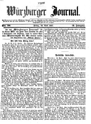 Würzburger Journal Freitag 26. April 1867