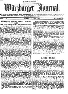 Würzburger Journal Samstag 11. Mai 1867