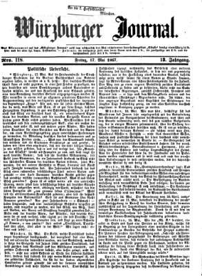 Würzburger Journal Freitag 17. Mai 1867