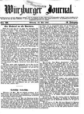 Würzburger Journal Mittwoch 22. Mai 1867