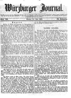 Würzburger Journal Montag 24. Juni 1867