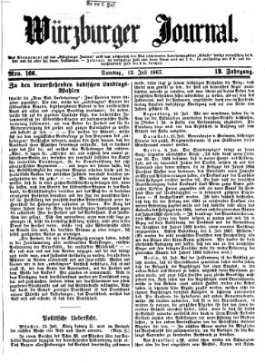 Würzburger Journal Samstag 13. Juli 1867