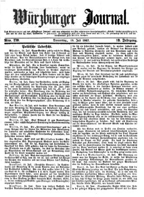 Würzburger Journal Donnerstag 18. Juli 1867